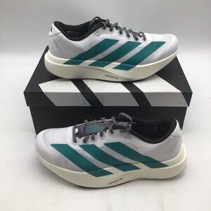 Adidas Adizero Evo SL M White Teal Running Shoes JS4487 Mens Size 8 NEW